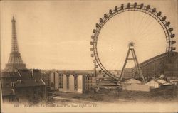 PARIS - La Grande Roue et la Tour Eiffel - LL. Postcard