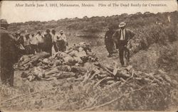 Piles of the Dead Ready for Cremation Postcard