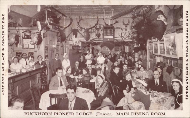 Buckhorn Pioneer Lodge Denver, CO Postcard