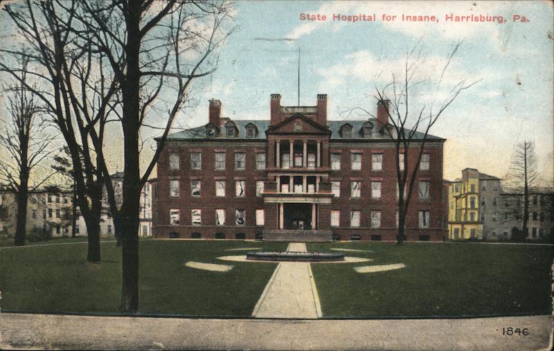 State Hospital For Insane Harrisburg, PA Postcard