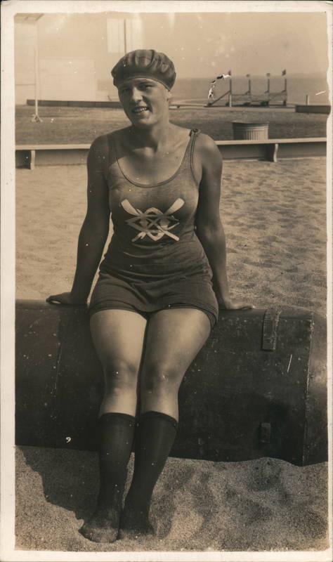 Woman In Swimsuit Swimsuits Pinup Postcard