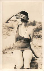 Barely clothed woman Postcard