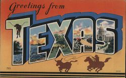 Greetings from Texas Postcard Postcard Postcard