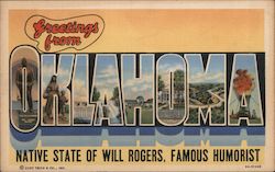 Greetings from Oklahoma Postcard