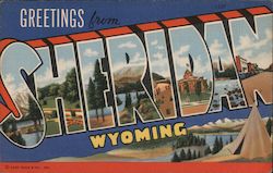 Greetings from Sheridan Wyoming Postcard Postcard Postcard