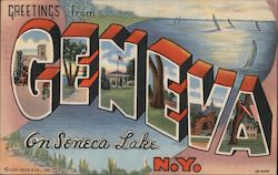 Greetings from Geneva on Senaca Lake Postcard