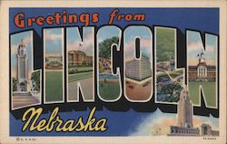 Greetings from Lincoln Nebraska Postcard Postcard Postcard