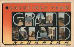 Greetings from Grand Sland Nebraska Postcard Postcard Postcard