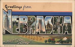 Greetings from Nebraska Postcard