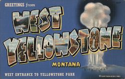 Greetings from West Yellowstone Postcard