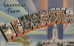 Greetings from Nebraska Postcard