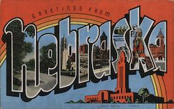 Greetings from Nebraska Postcard