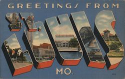 Greetings from St. Louis Missouri Postcard Postcard Postcard