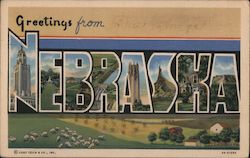 Greetings from Nebraska Postcard