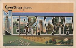 Greetings from Nebraska Postcard