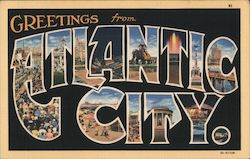 Greetings from Atlantic City New Jersey Postcard Postcard Postcard