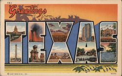 Greetings from Texas Postcard Postcard Postcard