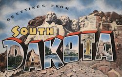 Greetings from South Dakota Postcard