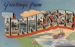 Greetings from Tennessee Postcard Postcard Postcard