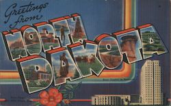 Greetings from North Dakota Postcard