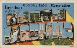 Greetings from Cherokee Indian Reservation Postcard