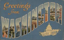 Greetings from Washington Postcard