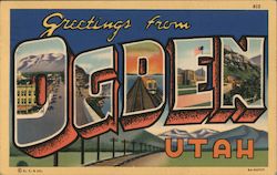 Greetings from Ogden Utah Postcard Postcard Postcard