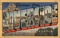 Greetings from Riverside California Postcard Postcard Postcard