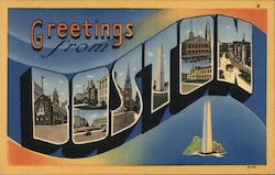 Greetings from Boston Postcard