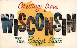 Greetings from Wisconsin Postcard Postcard Postcard