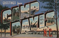 Greetings from Camp Davis North Carolina Postcard Postcard Postcard