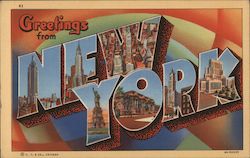 Greetings from New York Postcard