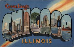 Greetings from Chicago Postcard