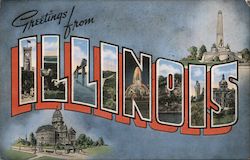 Greetings from Illinois Postcard