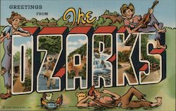 Greetings from Ozarks Large Letter Postcard Postcard Postcard