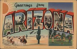 Greetings from Arizona Postcard Postcard Postcard