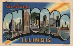 Greetings from Chicago Postcard