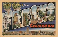 Greetings from Fresno Postcard