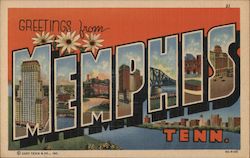 Greetings from Memphis Postcard