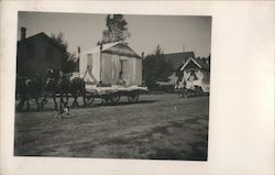 Horse Drawn Parade Floats Postcard