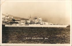 U.S.S. Mississippi Postcard