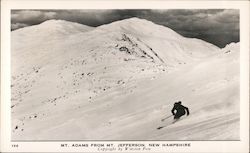 Mt. Adams from Mt. Jefferson with Skier Postcard