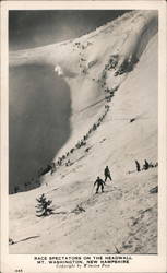 Race Spectators on the Headwall, Mt. Washington, New Hampshare Postcard