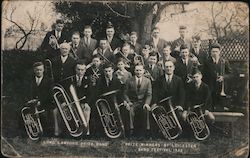 Long Lawford Prize Band, Prize winners at Leicester Band Festival 1932 England Postcard Postcard Postcard