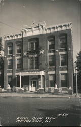 Hotel Glen View Mount Carroll, IL Postcard Postcard Postcard