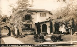 Oliver Hardy's Home Beverly Hills, CA Postcard Postcard Postcard