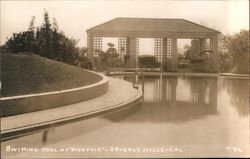 Swimming Pool at "Pickfair" - Beverly Hills, California Postcard