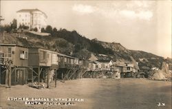 Summer Shacks on the Beach Santa Monica, CA Postcard Postcard Postcard