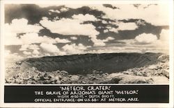 Meteor Crater The Grave of Arizona's Giant Meteor Winslow, AZ Postcard Postcard Postcard