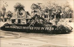 San Francisco Float Pasadena Rose Parade 1938 Postcard